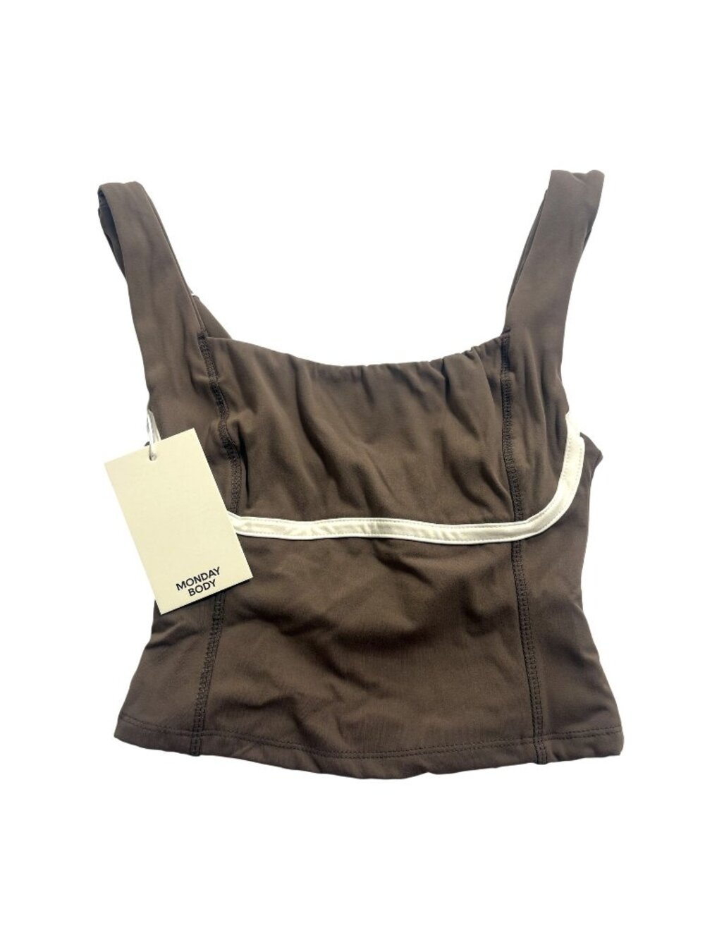 MONDAY Swimwear Zion Tank Top in Stone/Ivory